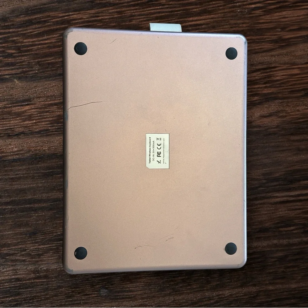 Rose Gold Pink iPad Bluetooth Keyboard Case Cover with Rotate (NO Trackpad)